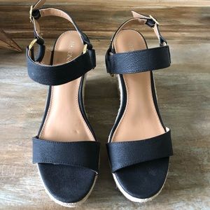 Black Wedge Heel